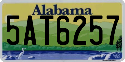 AL license plate 5AT6257
