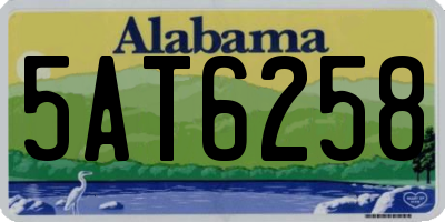 AL license plate 5AT6258