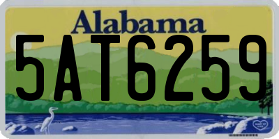AL license plate 5AT6259