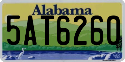 AL license plate 5AT6260