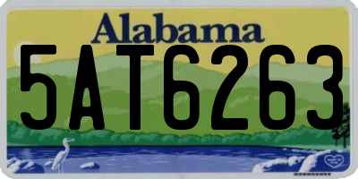 AL license plate 5AT6263