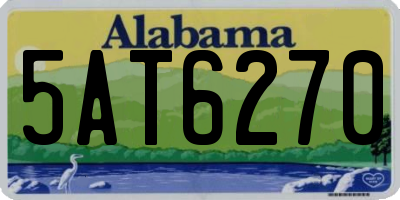 AL license plate 5AT6270