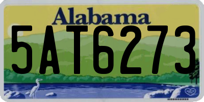 AL license plate 5AT6273