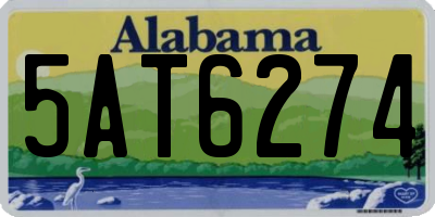 AL license plate 5AT6274