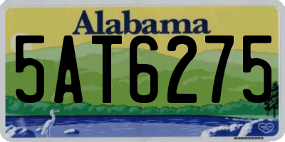 AL license plate 5AT6275