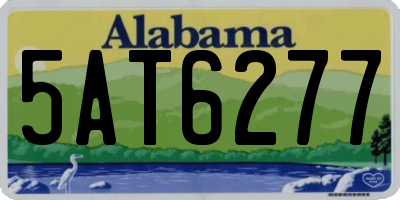 AL license plate 5AT6277