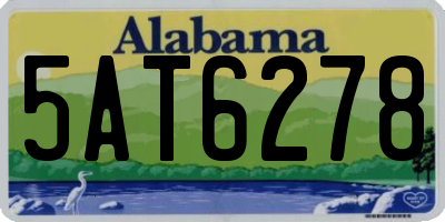 AL license plate 5AT6278
