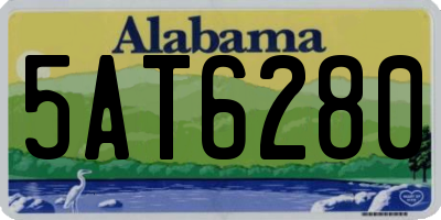 AL license plate 5AT6280