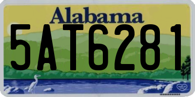 AL license plate 5AT6281