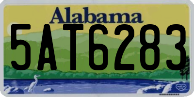 AL license plate 5AT6283