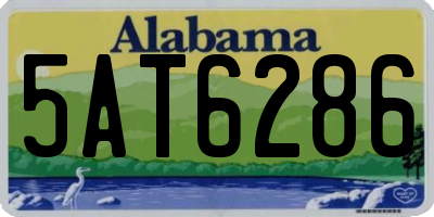 AL license plate 5AT6286
