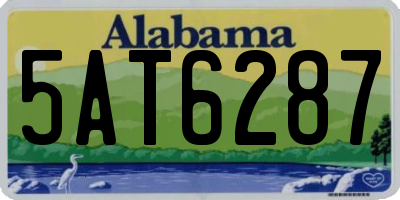 AL license plate 5AT6287