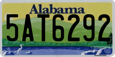AL license plate 5AT6292