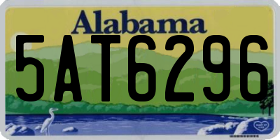 AL license plate 5AT6296