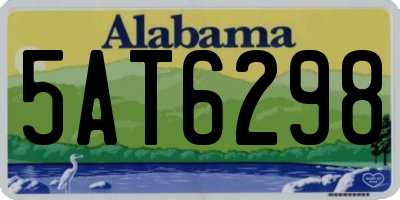 AL license plate 5AT6298