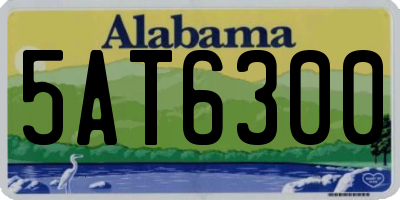 AL license plate 5AT6300