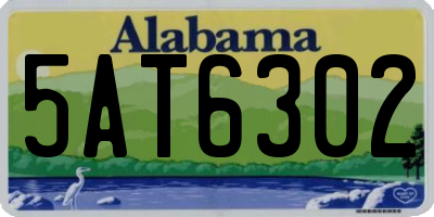 AL license plate 5AT6302