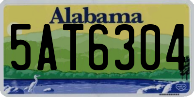 AL license plate 5AT6304