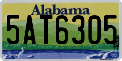 AL license plate 5AT6305