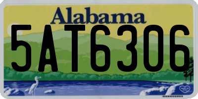 AL license plate 5AT6306