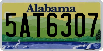 AL license plate 5AT6307
