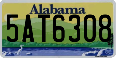 AL license plate 5AT6308