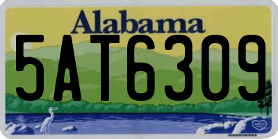 AL license plate 5AT6309