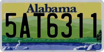 AL license plate 5AT6311