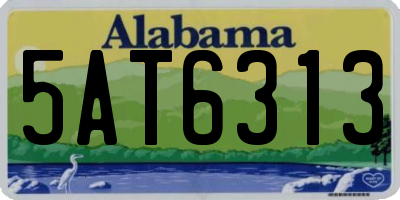 AL license plate 5AT6313