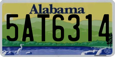 AL license plate 5AT6314