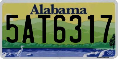 AL license plate 5AT6317