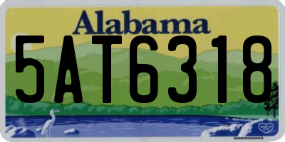 AL license plate 5AT6318