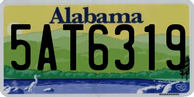AL license plate 5AT6319