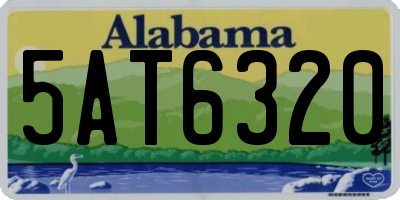 AL license plate 5AT6320