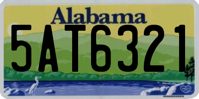 AL license plate 5AT6321