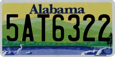 AL license plate 5AT6322