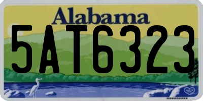 AL license plate 5AT6323