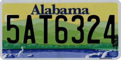 AL license plate 5AT6324