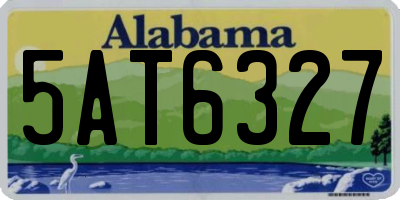 AL license plate 5AT6327