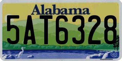 AL license plate 5AT6328