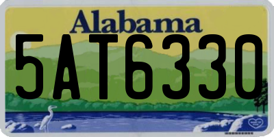AL license plate 5AT6330