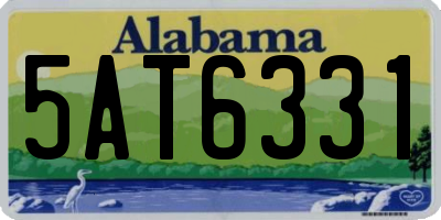 AL license plate 5AT6331