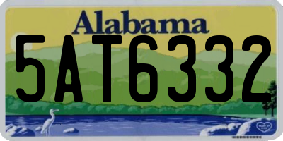 AL license plate 5AT6332