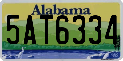 AL license plate 5AT6334