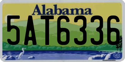 AL license plate 5AT6336