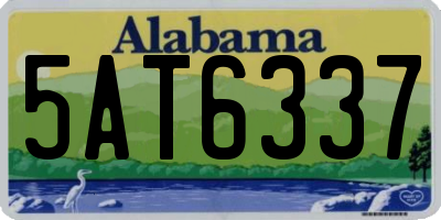 AL license plate 5AT6337