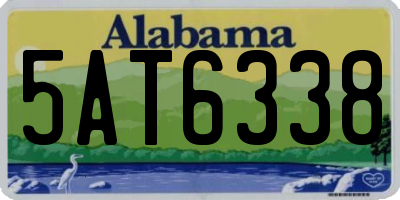 AL license plate 5AT6338