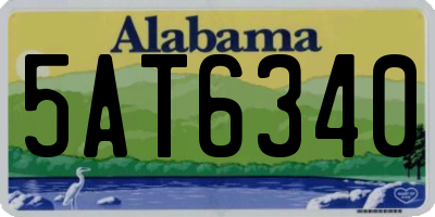 AL license plate 5AT6340