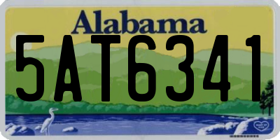AL license plate 5AT6341