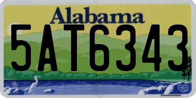 AL license plate 5AT6343